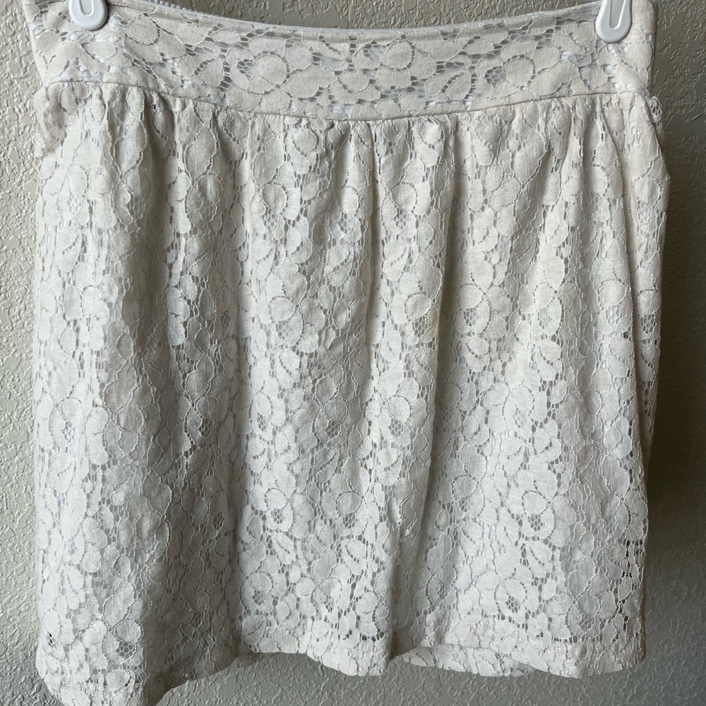 Cream Lace Skirt